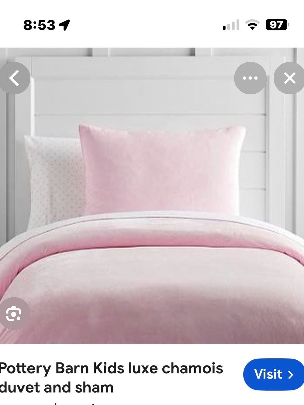 Pottery Barn Kids Pink Chamois Duvet Cover and Sham